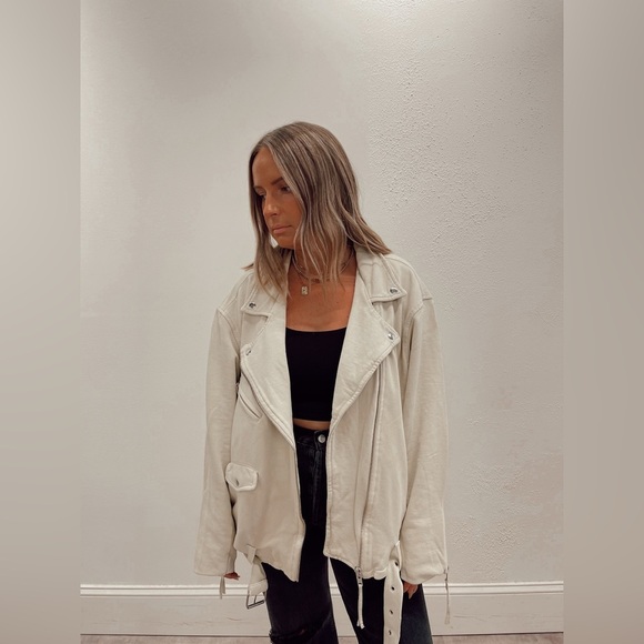 Free People Rebel Knit Oversized Moto Jacket - Picture 6 of 12